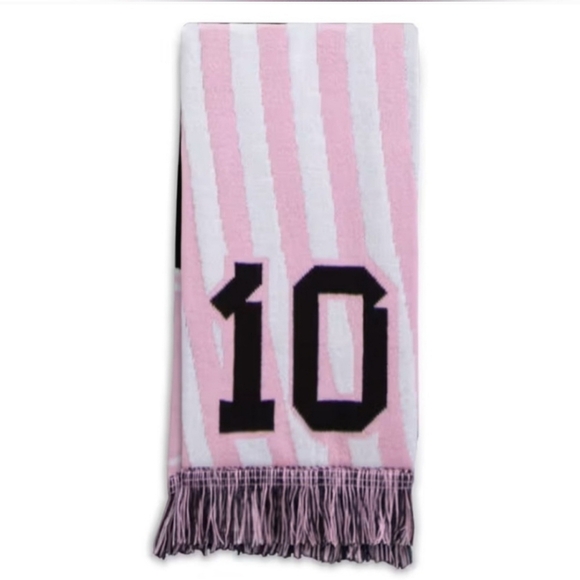 Adidas Messi Miami Reversible Soccer/Football Black and Pink Scarf. NWT - Picture 4 of 7